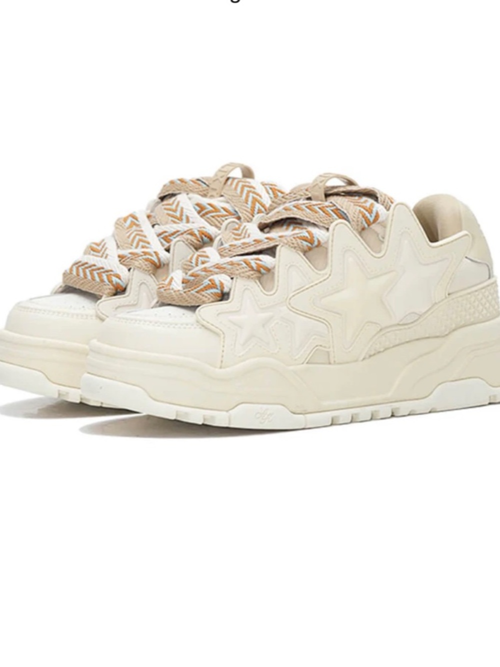 Kaalixto: Beige Star Lift Sneakers Size EUR 43/USA M9.5